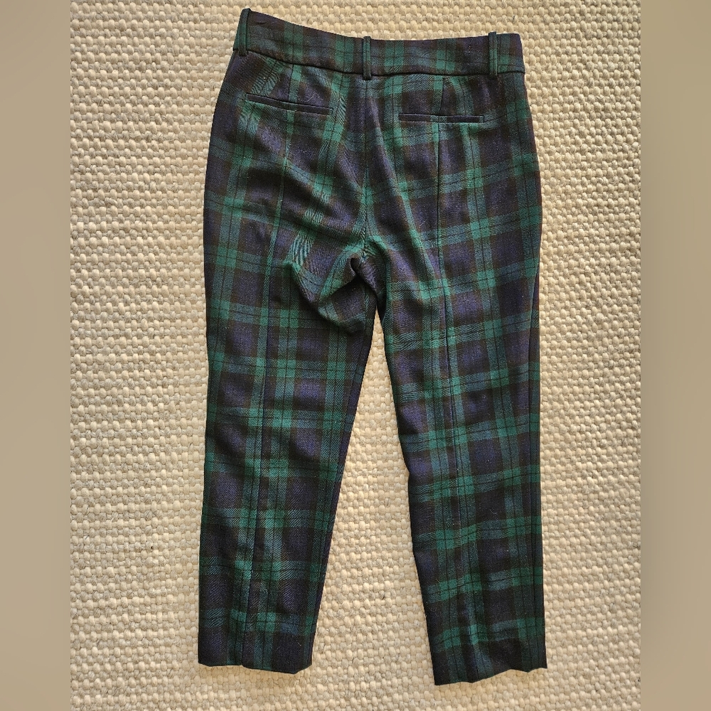 J. Crew Wool Plaid Cameron Pants Size 10 - Picture 2 of 5
